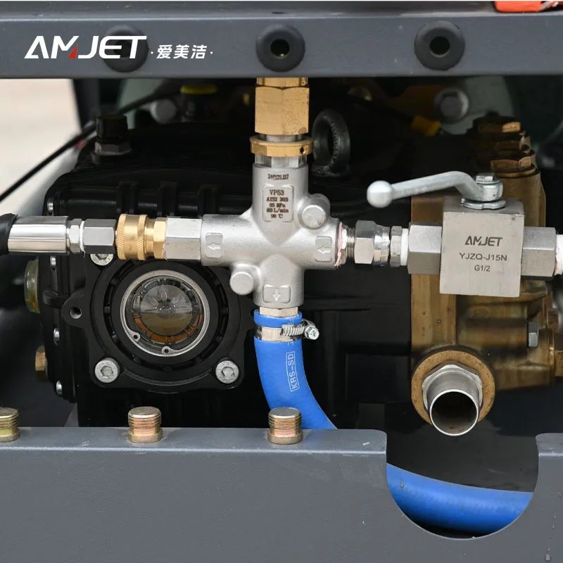AMJET Unparalleled 150bar 115lpm Wireless start diesel pressure washer drain pipe cleaning machine sewer jetter machine waterjet