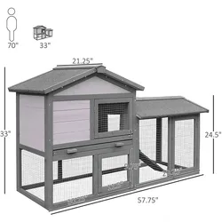 Outdoor Commercial Wooden Rabbit Cages for Sale