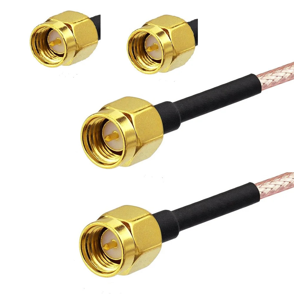 RF коаксиальный разъем SMA Прямой штекер обжимной sma антенна sma инвертор для LMR200 LMR195 RG142 RG400 RG58 Кабельный разъем