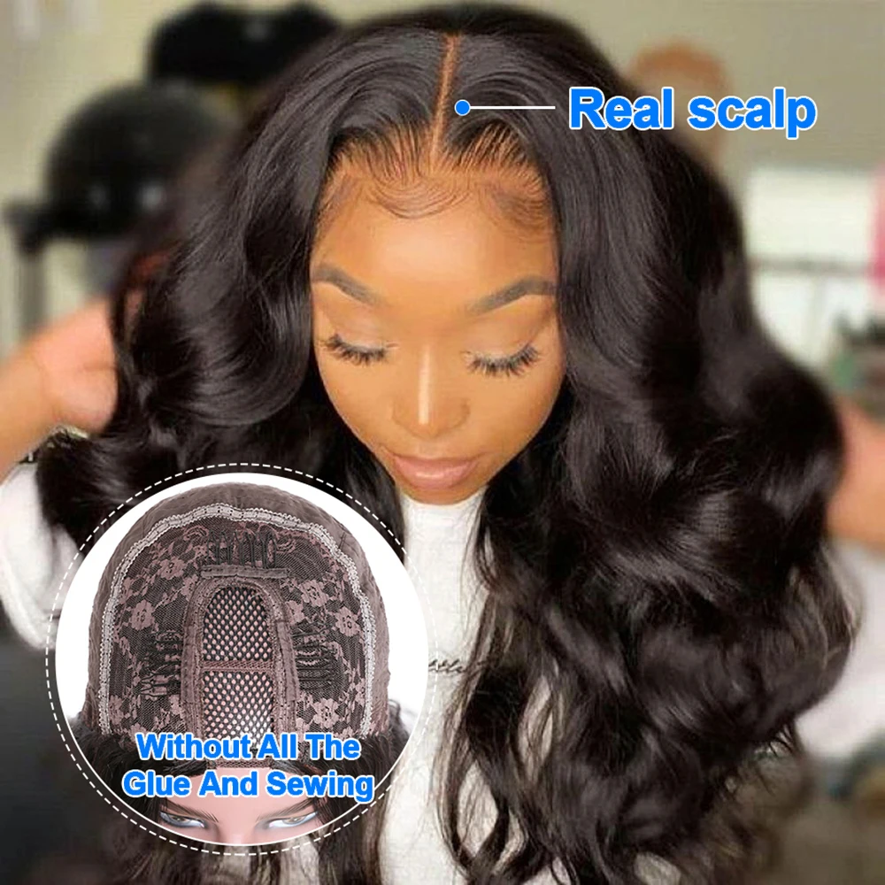 GD Hot Sale Women V Part Wigs 100% Human Hair Remy Glueless Thin V Part Wig Kinky Curly Human Hair Wig For Black Women