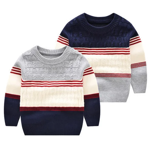 100% Organic Cotton knits Sweaters For Kids Sustainable Kids Pullover Knit Yarn Toddler O- Neck Baby Knitwear From Bangladesh