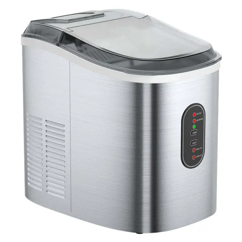 Portable multi-function large capacity ice maker home rapid ice making stainless steel electric ice maker