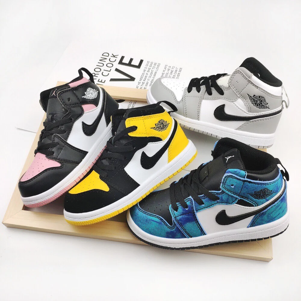 OG 2021 Running Sports AJ1 Nike Air Jordan 1 High Kids Designer Shoes for Girls Boys