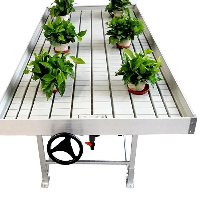 ebb and flow table flood Seedbed /Greenhouse Hydroponic System 4FT*8FT Rolling Bench
