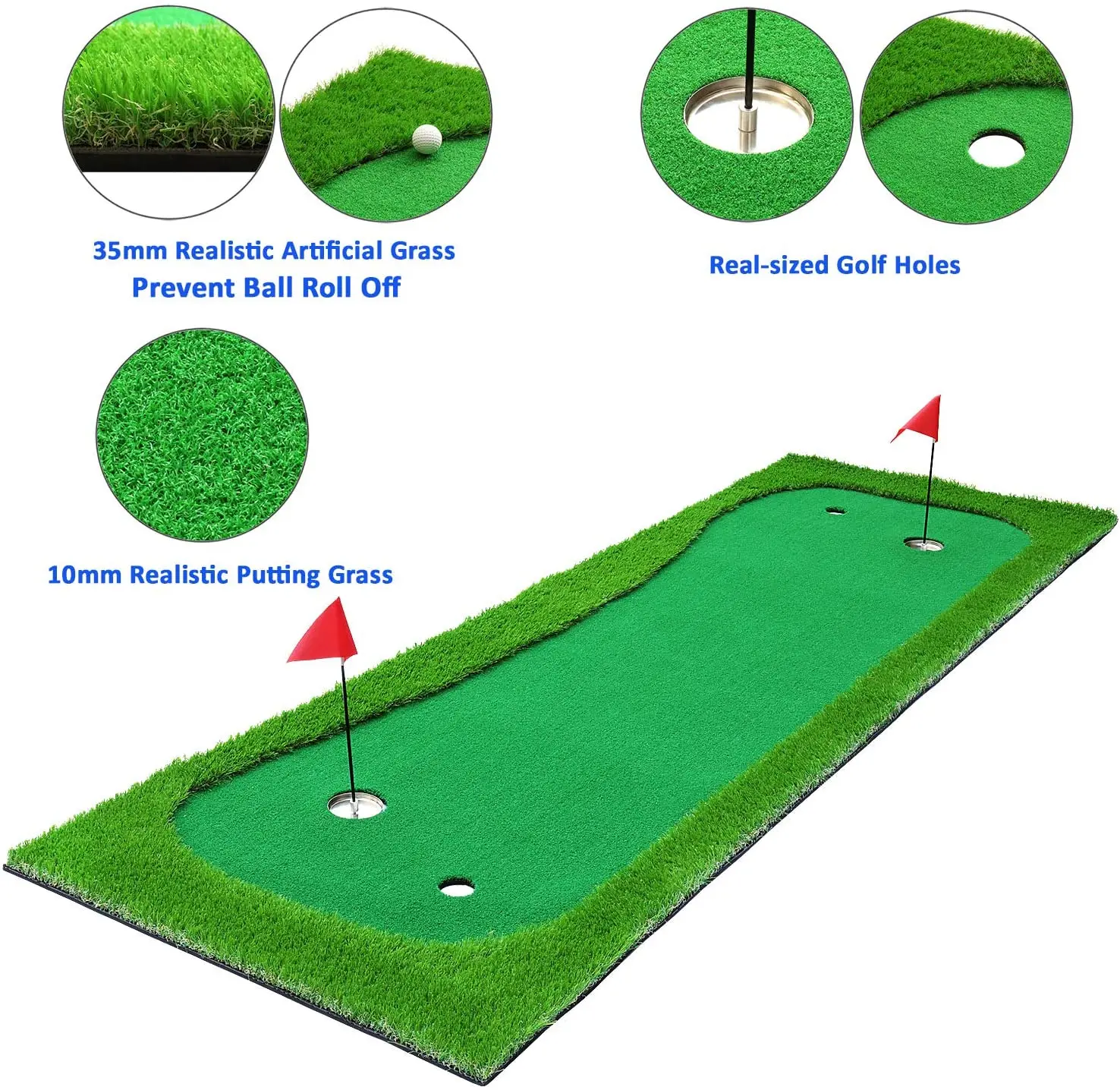 JYX China Artificial Mini Golf Course Par Practice Hitting Putting Green Outside Outdoor Tour  Grass Golf Green Mat