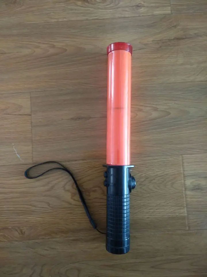 Traffic command Pedestrian control adjustable Telescopic led flashing stick safety signal wands expandable traffic light batons