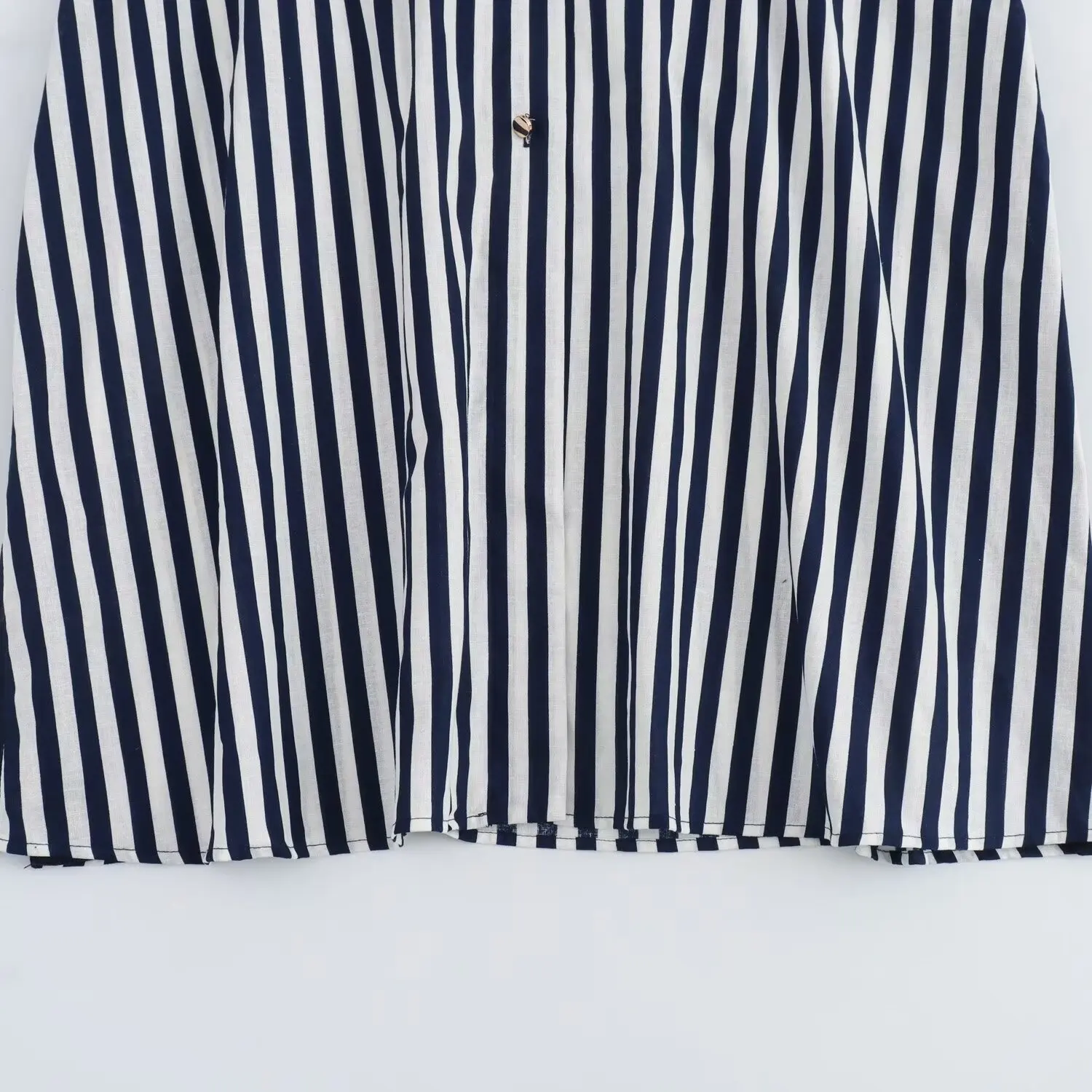Turn down collar striped print sleeveless sashes buttons up casual fashion summer long dress for women