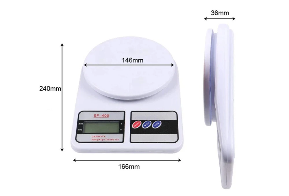 10Kg x 1g Digital electronic kitchen scale Food balance weighting scales