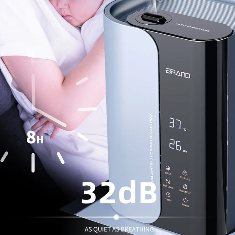 5L OEM Top Fill Home Appliances Cool Mist Ultrasonic Air Humidifier Diffuser For Room