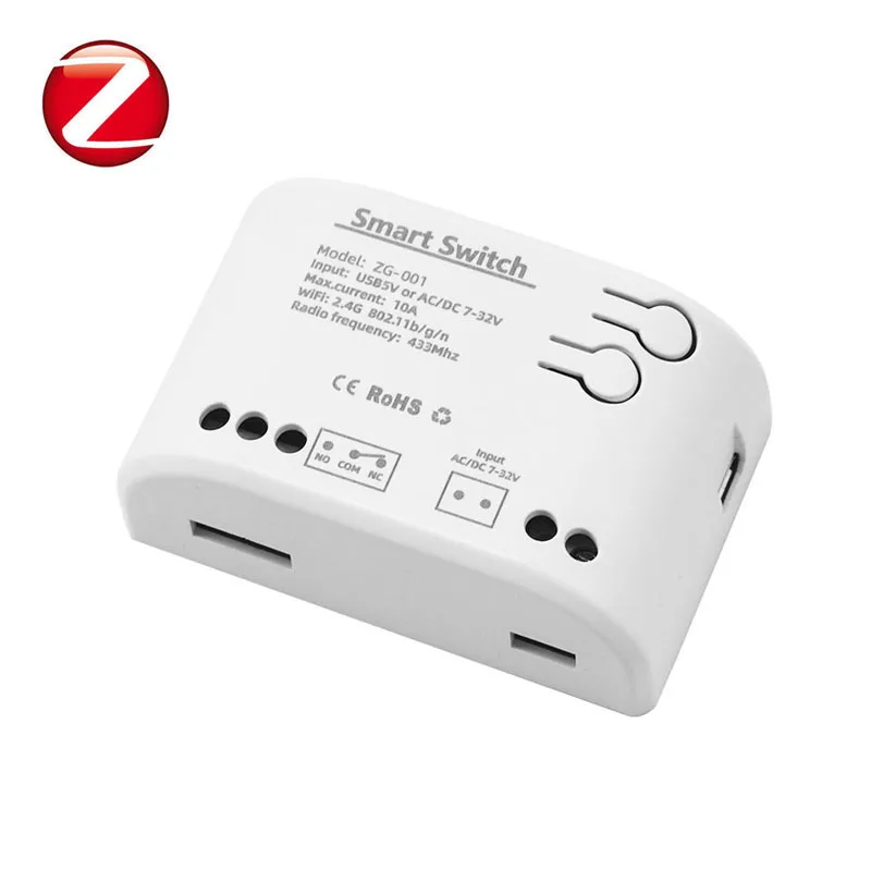 tuya zigbee and RF433 smart self lock delay inching push button relay timer module switch controller for 0V-230V 12V 24V
