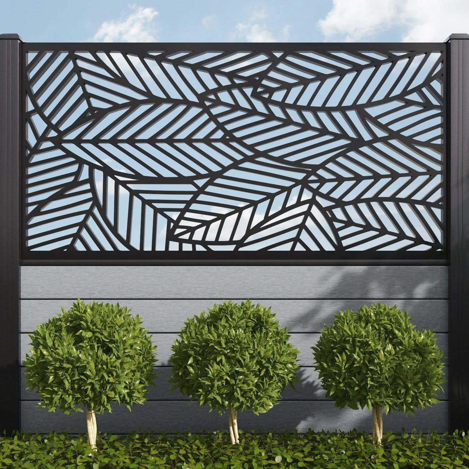 New Style Waterproof Materials WPC Screen Fence For Garden Custom Designs Indoor And Outdoor Decoration All-Season Accept CNC