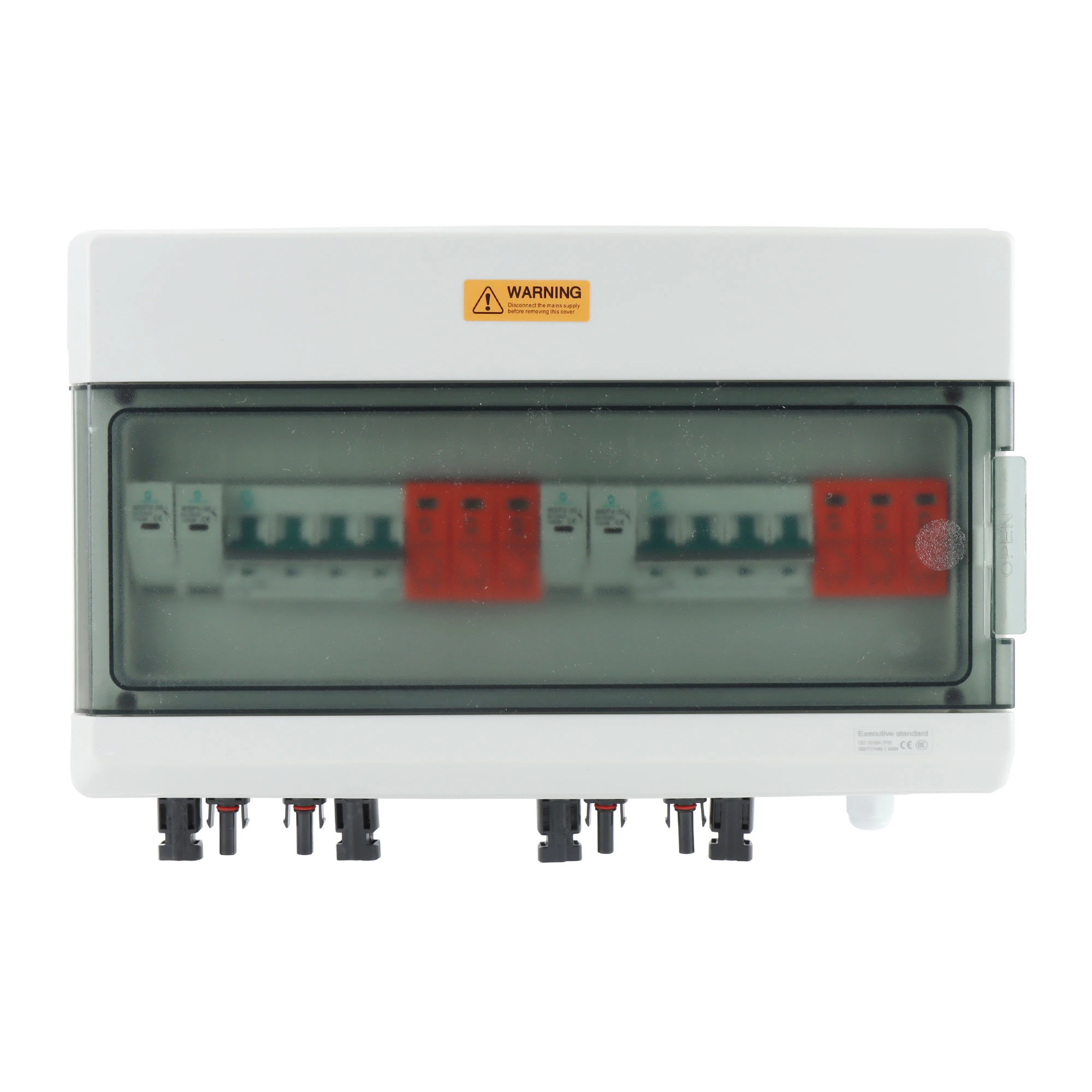 WSDB-PV2/2 IP65 2 IN 2 OUT 2 Strings Array 16A 1000V DC Solar PV Combiner Box for solar system