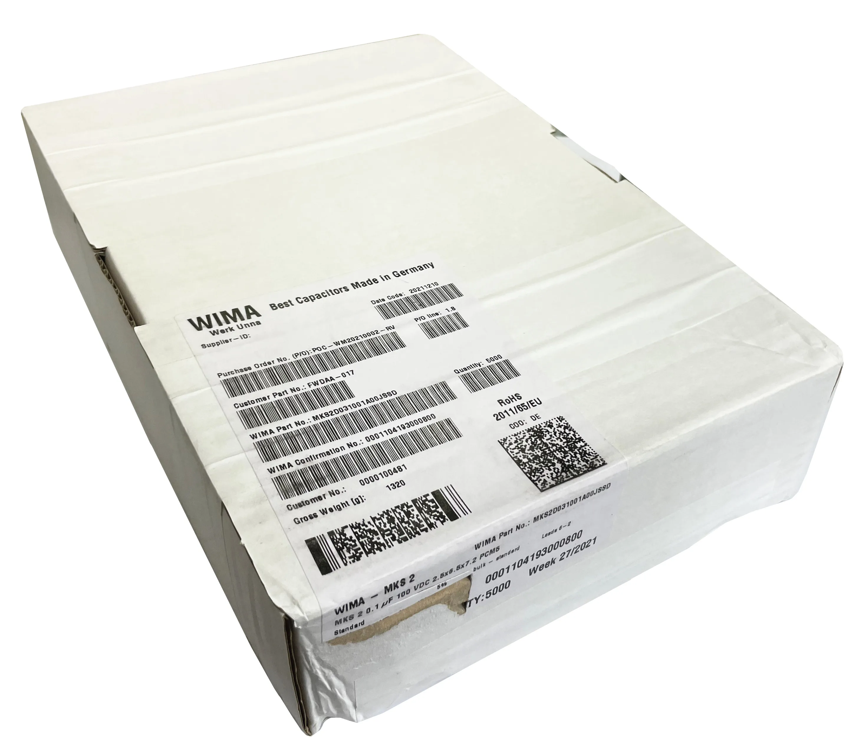 WIMA FKP1U024707E 2000 В 0 047 UF 47N 47NF 473 пленочные конденсаторы 37 5 мм размер изделия