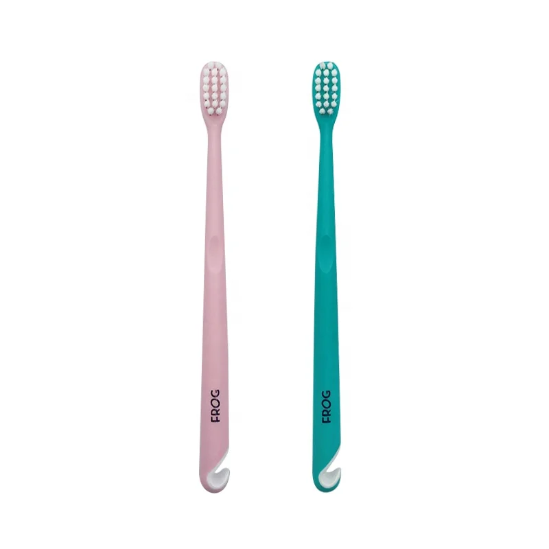 FROG Chinese factory manufacturers wholesale cheap reusable soft adult toothbrush with logo