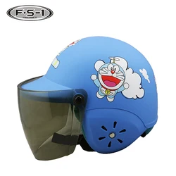 New arrivals Cute decals hello kitty girls protective helmet kids racing motorcycle helmets with visor