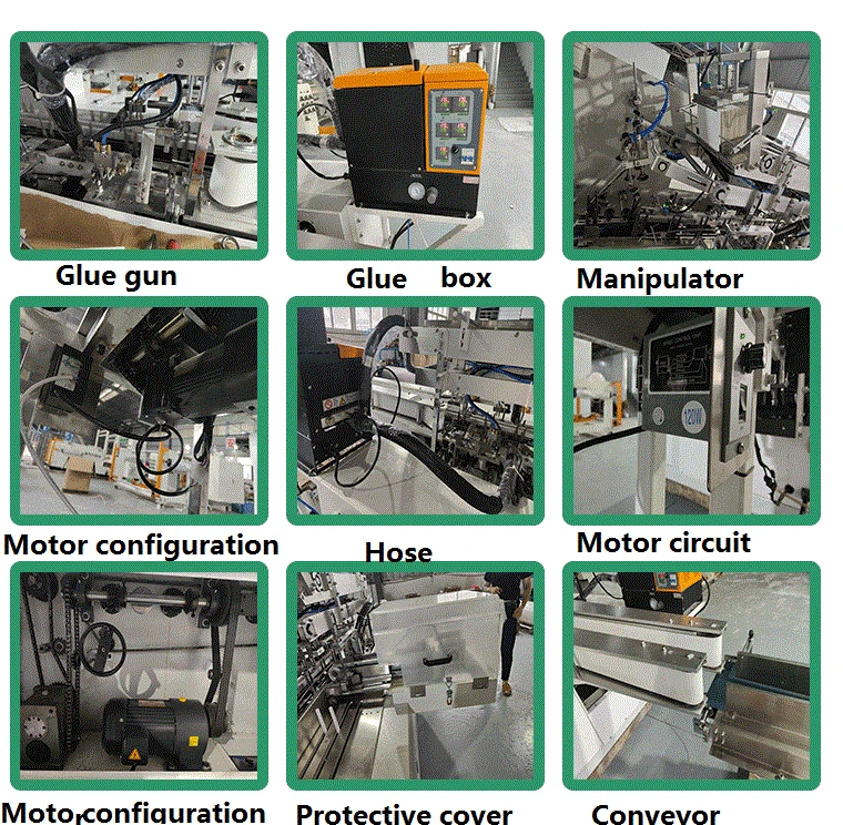 Ali Baba Factory Supplier Rectangle Square Paper Carton Box Two Sides Glue Sealing Machine
