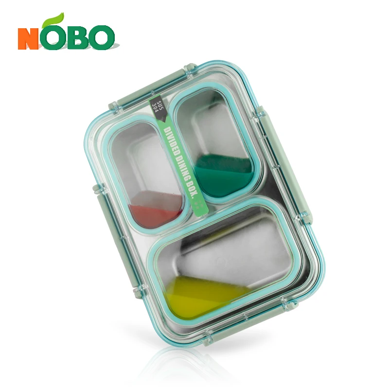  Eco-friendly compartment meal prep pack food insulated custom stainless steel lunch
