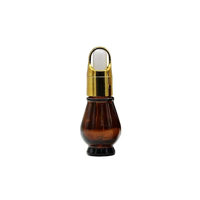 new empty new Unique calabash shaped gourd amber essential oil glass dropper bottle