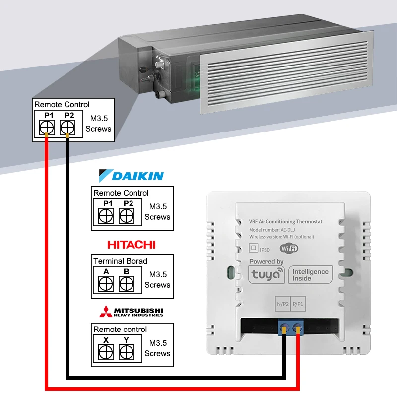 VRF Daikin Hitachi Mitsubishi Heavy Industries Tuya wifi Air Conditioner Smart Thermostat For Google Home Alexa DuerOS WIFI