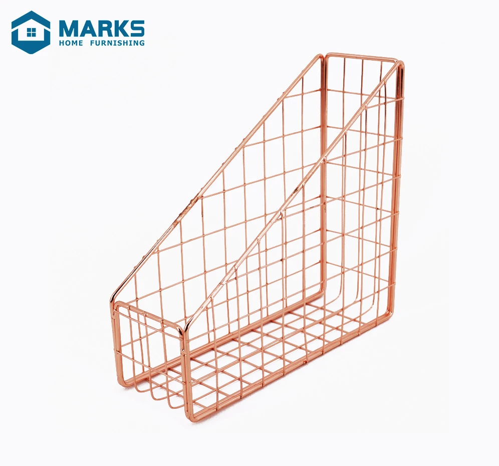 Modern Nordic Wind Stationery Series Golden Desktop Storage File Storage Rack