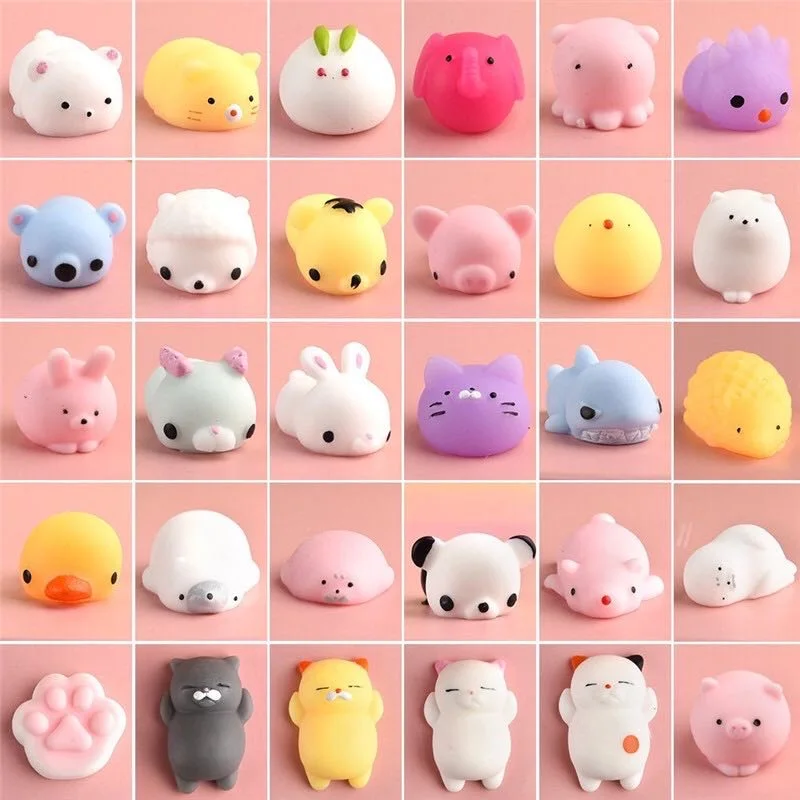 Colorful Squishy Cute Cat Antistress Ball Squeeze Rising Abreact Soft Sticky Stress Relief Toys Funny Gift mochi Toys