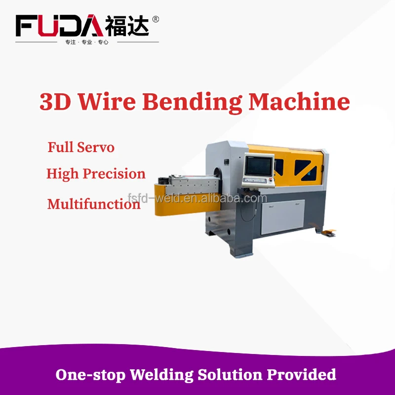 Rotary head 3D CNC wire bending machine