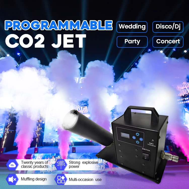 Reliable Music Concerts co2 cannon dj fog machine 1 heads co2 jet cannon for club
