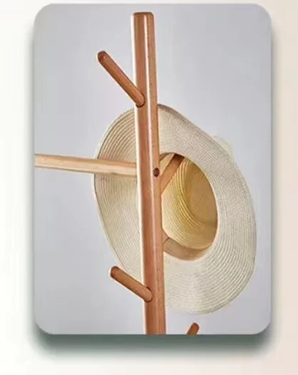 Modern Simple Style  Living Room  Furniture  Creative Solid  Wood Floor Hanger for Cloths coat rack