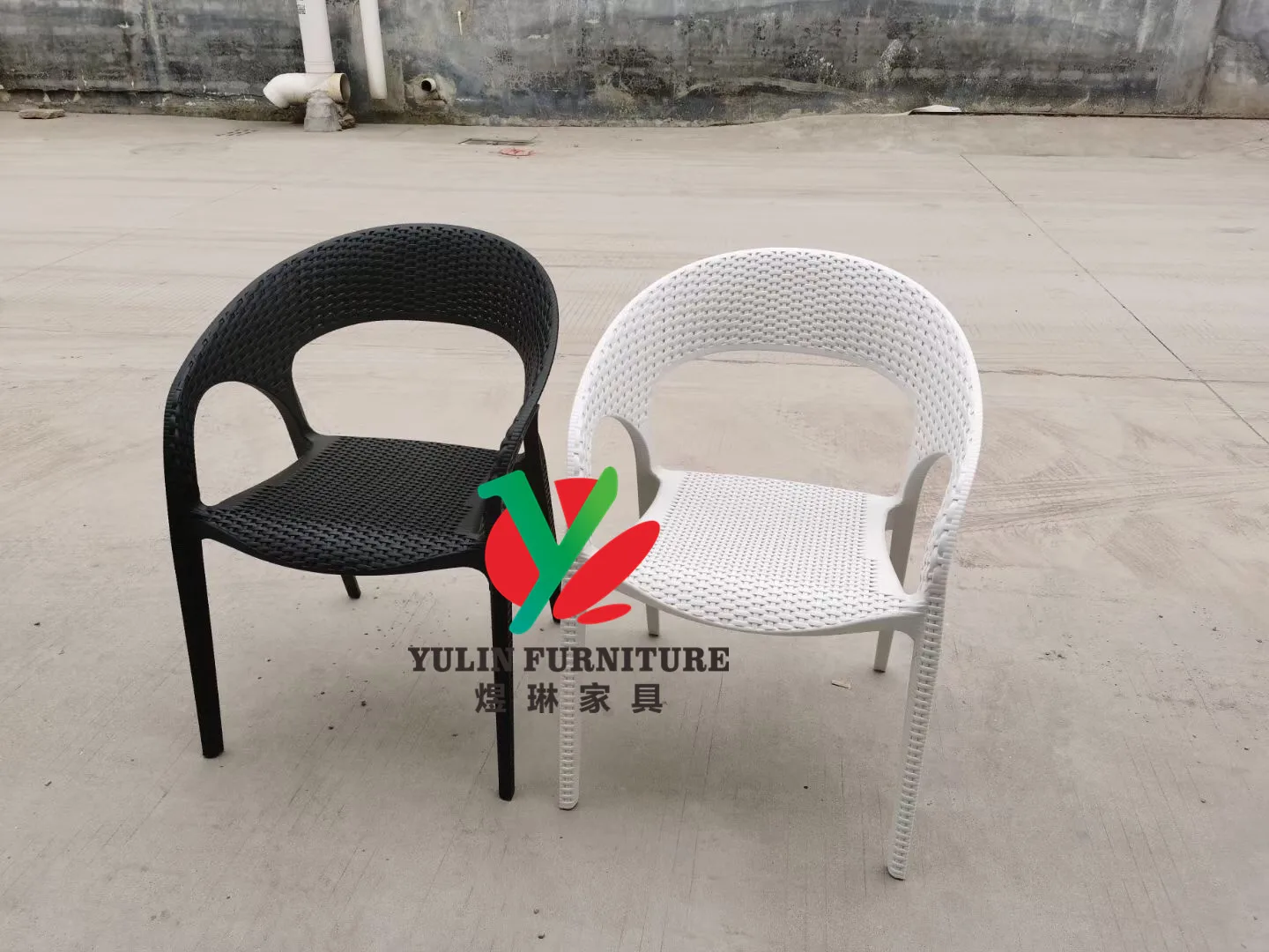 Restaurant coffee shop PP plastic stackable white plastic chair