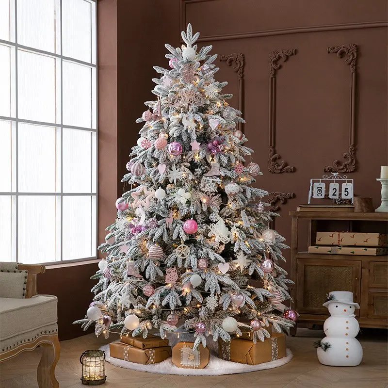 Premium Mixed Artificial Christmas Tree Flocked Kerstbomen with Snow for Home Use