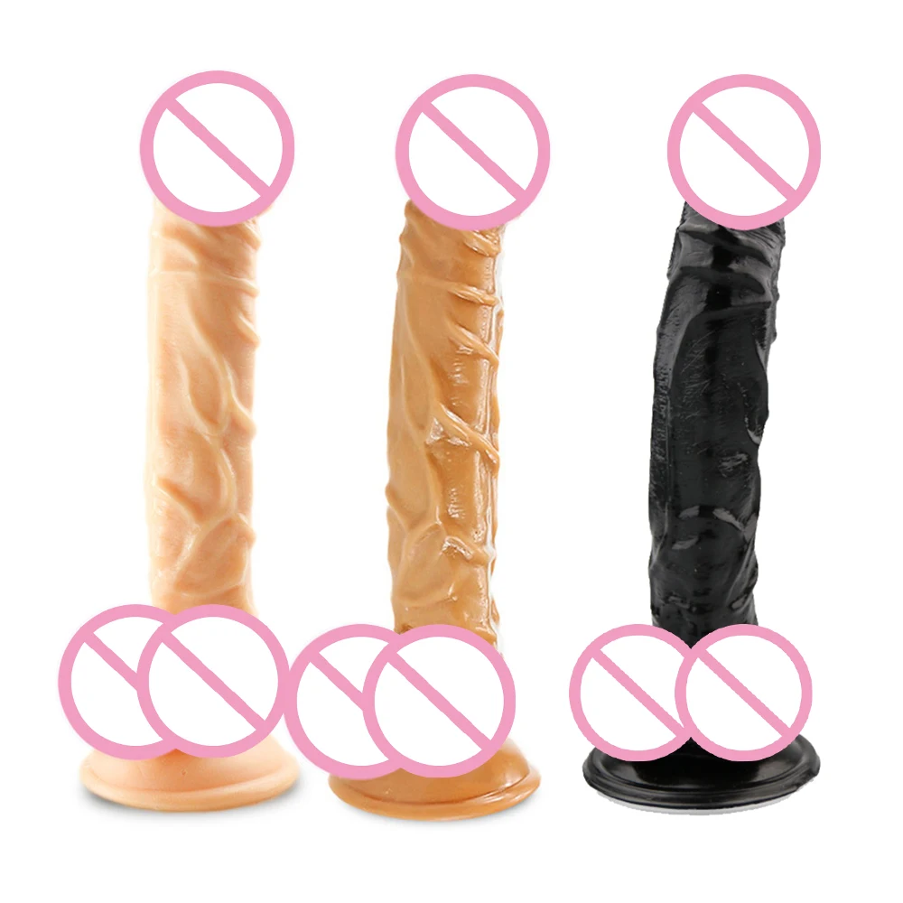 factory wholesale 10 inch big black flesh giant realistic dildo for women sex toy PVC dildo with strong suction cup