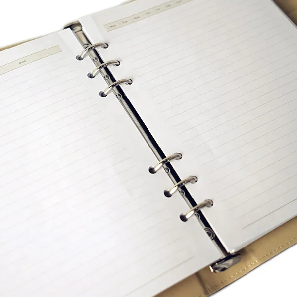 Custom planners and organizers leather notebook double cover year planner diary