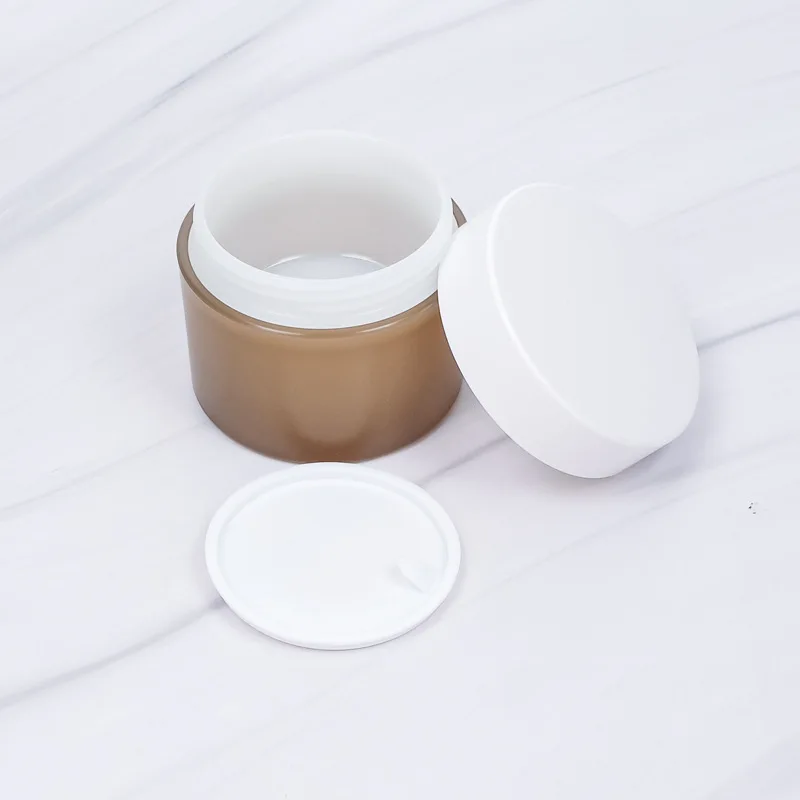 Double-Layer Round 30/50G PP Cream Bottle with Screw Cap 15/30G Capacity Eye Cream Hand Cream Mask Cosmetic Packaging Material