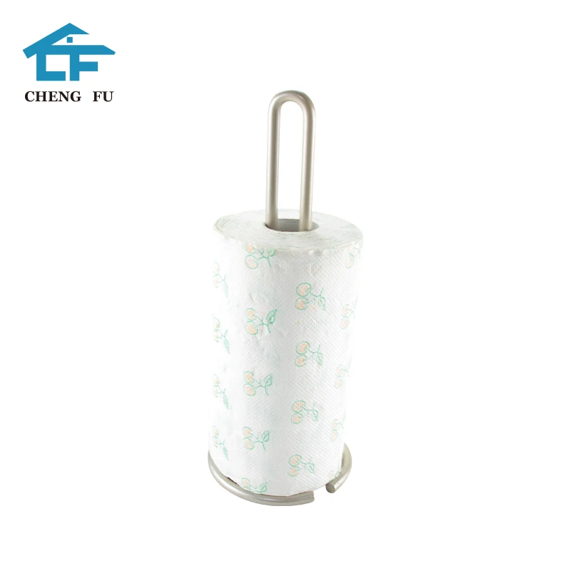 Excellent quality rustic free standing metal kitchen toliet roll paper towel holder tissue paper holder