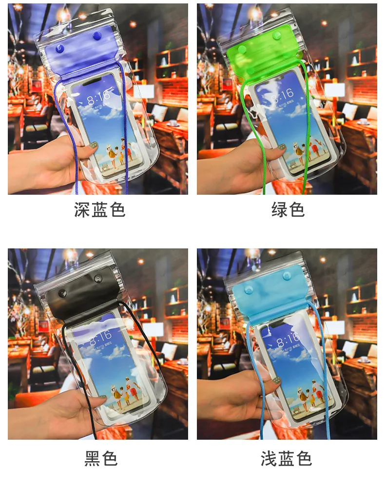 OEM Swimming Beach Plastic  Protector Dry Bag For Mobile Phone Transparent PVC  waterproof  mobile phone bags