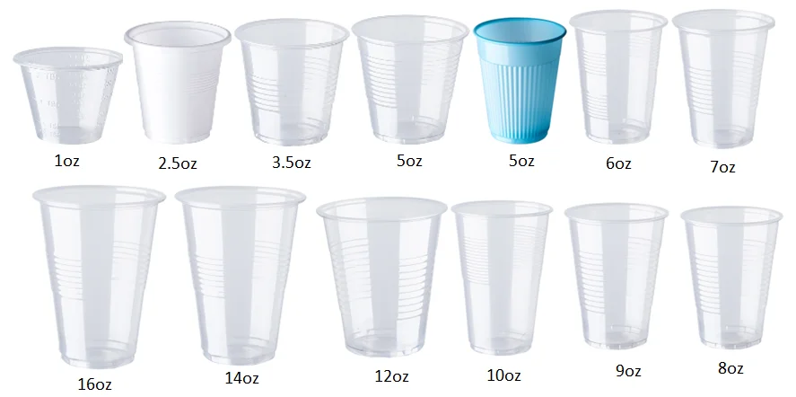 Fuling 3 5 7 9 12 16oz Wholesale Clear plastic water cups pp disposable drink cup plastic