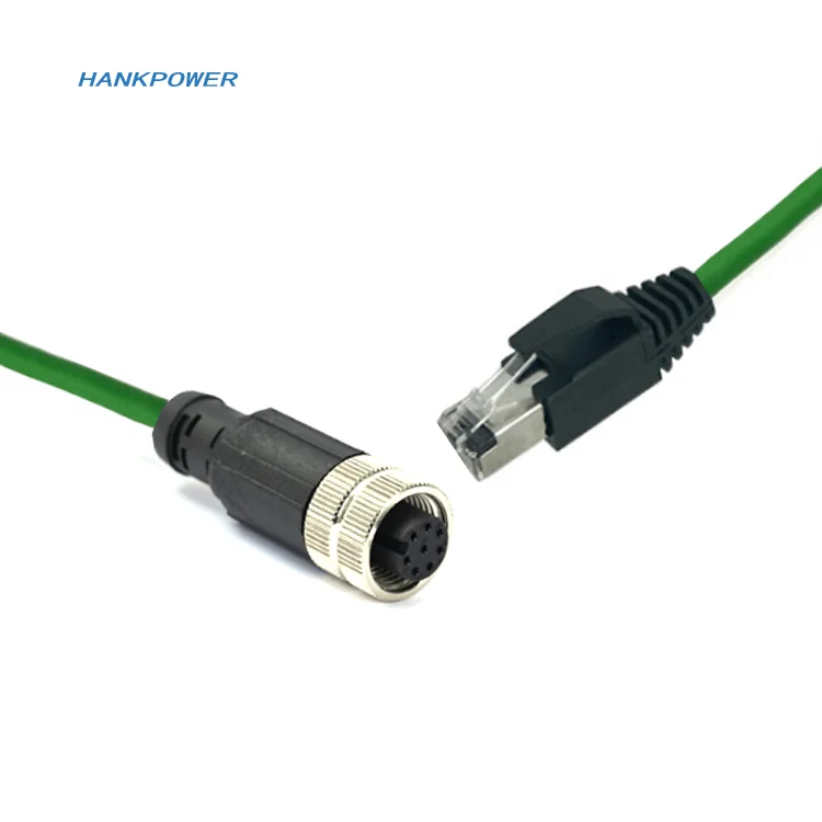 IP67 водонепроницаемый M12 4-контактный 8-контактный разъем для кабеля RJ45 CAT5 CAT6 CAT6e промышленный кабель передачи высокого сигнала