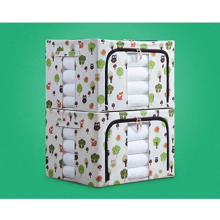 Single-Tier Fabric Closet Organizer for Living Room Wardrobe Use Square External Storage Solutions for Clothing Bags Garage Use