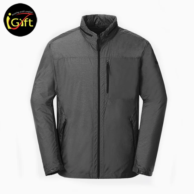 iGift  High Quality Custom  Environmental Friendly Lightweight Popular Waterproof Breathable Hiking Black Wear Jacket