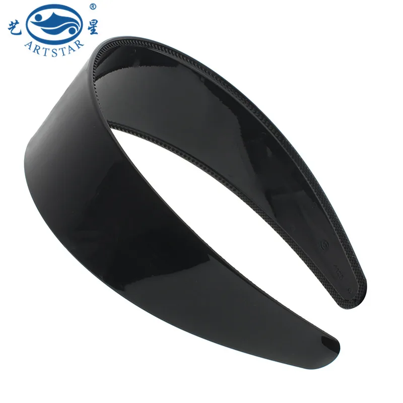 Artstar 4125 Women Wide 5cm Plain Hairband Girls Plastic Headband With Teeth For DIY Hair Accessories