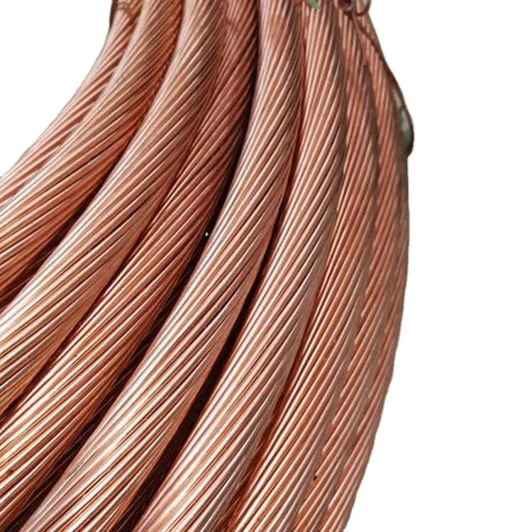 Electric  Earthing Connection Bare Copper Strand Bare Copper Stranded Wire Flexible Bare Copper Braid