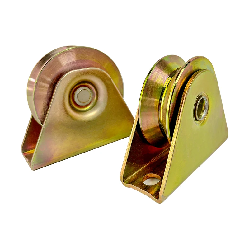 Sliding Gate Wheels V Groove Caster Heavy Duty Rigid Caster With Bracket For Rolling Driveway Gate Industrial