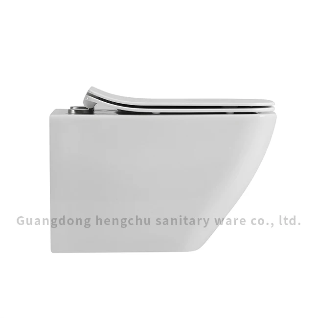 New square hanging toilet p-trap ceramic commode bathroom rimless wall hung toilet dual flushing inodoro with concealed cistern
