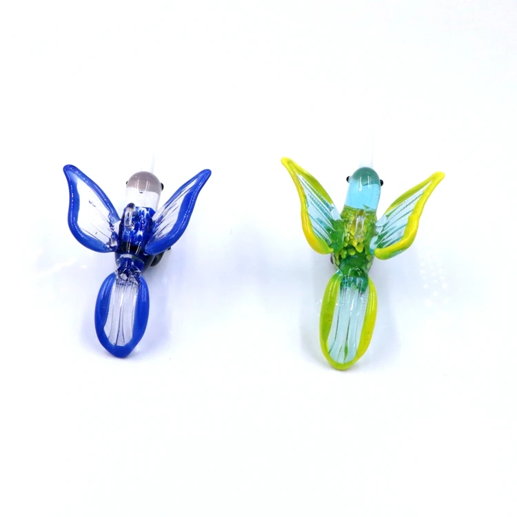 Hanging Murano Glass Animal Handicraft Art Sculpture Hummingbird Figurine Ornaments