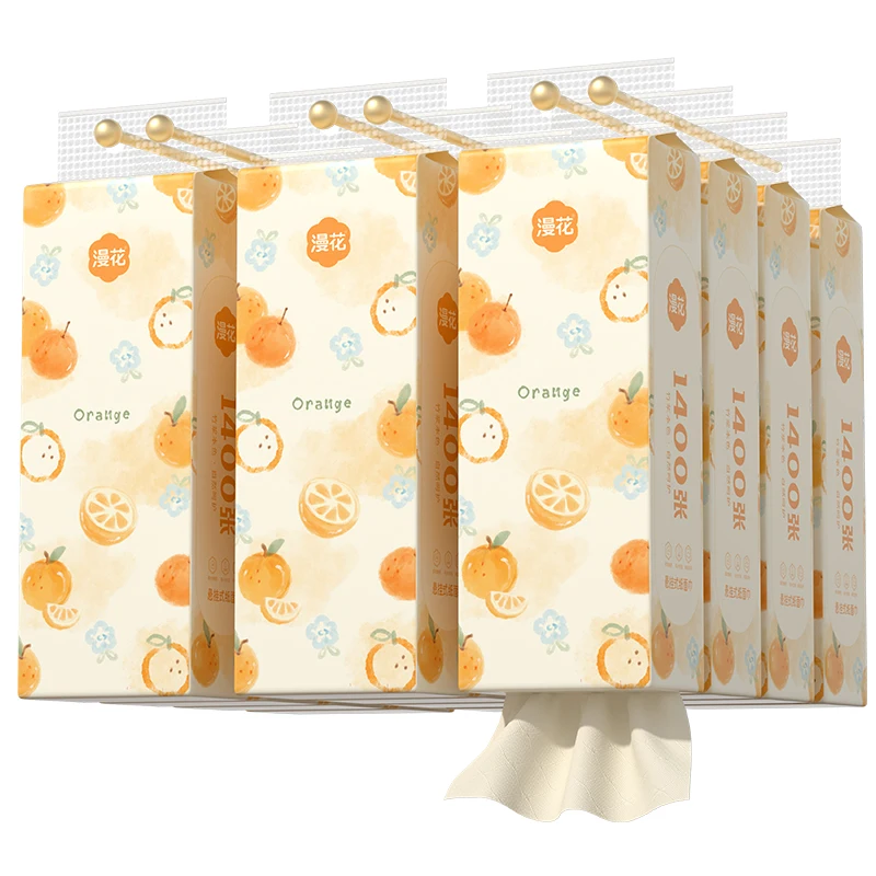 Virgin bamboo pulp paper tissue! Large size toilet hanging tissue paper 5ply ultra-strengthness household bottom paper tissue