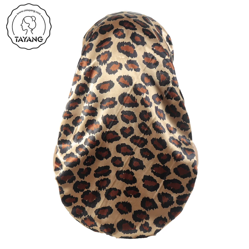  Designer inspired for braids shimmer double layer custimized print leopard made satendes dames