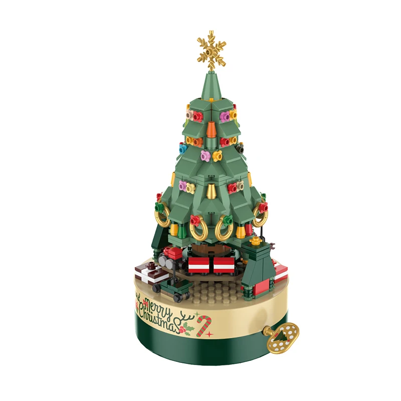 Christmas Tree Clockwork Spring High Quality Building Block Music Box