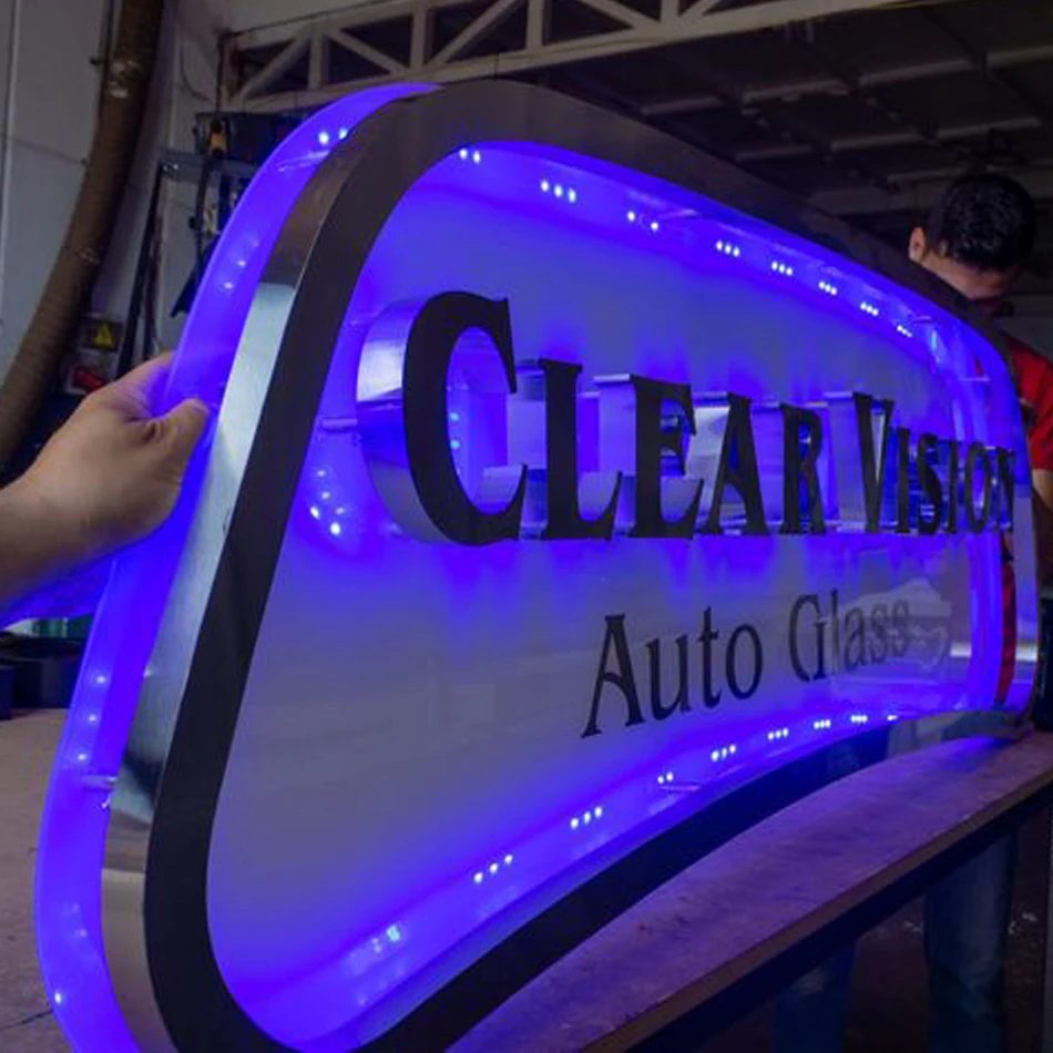 Led Front Letter Restaurant Sign Board 12v Led Illuminated Letter Led Channel Letters Electronic Sign