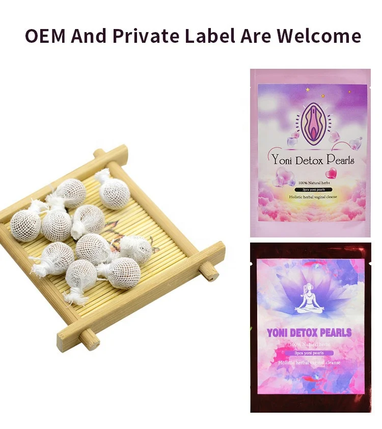 Chinese Natural Herbal Yoni Steam Pearl Vaginal Clean Point Detox Pearls for Feminine