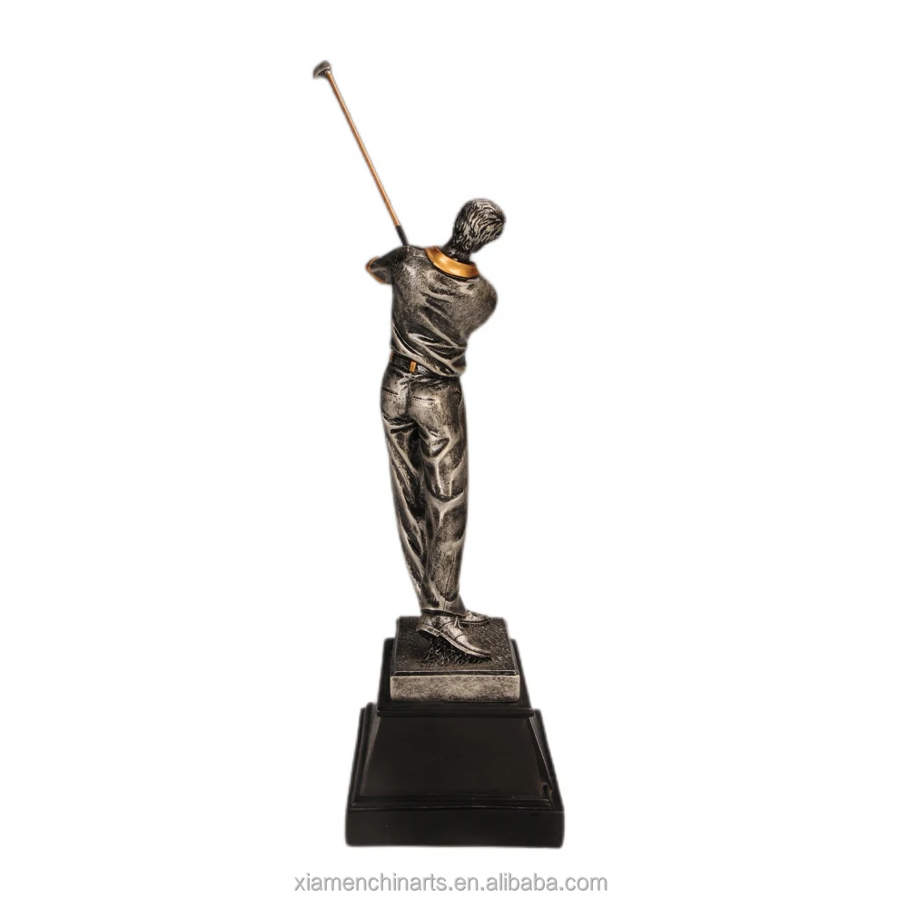 Polyresin golf awards trophy cup resin crafts sport man resin trophy